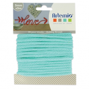 Fil tricotin pour la customisation 5 mm - Vert Pastel x5m