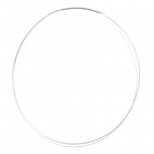 Tour de cou cablé 42 cm laiton/rhodié x1