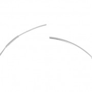 Tour de cou cablé 42 cm laiton/rhodié x1