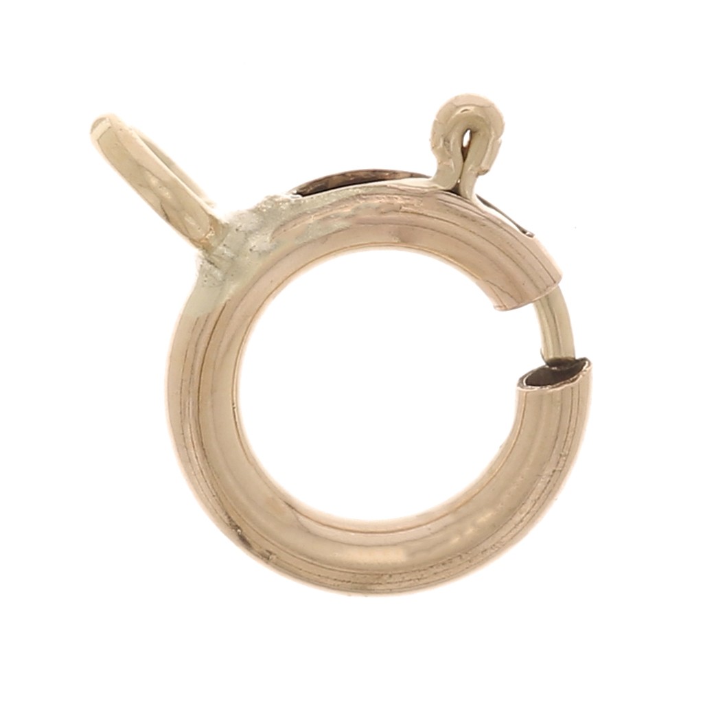 10 Fermoirs à Ressort Ronds 6mm - Pour Création Bijoux, Porte-clés, Artisanat