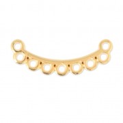 Intercalaire en métal 9 anneaux à personnaliser 28,5 mm Doré à l'or fin x1