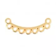 Intercalaire en métal 9 anneaux à personnaliser 28,5 mm Doré à l'or fin x1