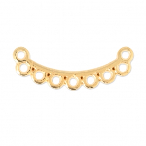 Intercalaire en métal 9 anneaux à personnaliser 28,5 mm Doré à l'or fin x1