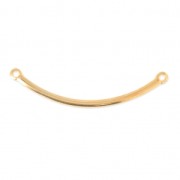 Intercalaire en métal tube pour bracelet 37x2 mm Doré à l'or fin x1