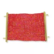 Embout pour tissage de perles rocailles & Delica Miyuki 15x4 mm doré à l'or fin x1