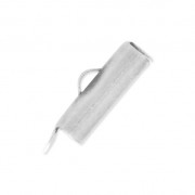Embout pour tissage de rocailles & Delica Miyuki 15x4 mm Placage Argent fin vieilli x1