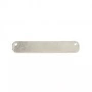 Pendentif intercalaire plaque 2 trous 35 mm Placage Argent fin vieilli