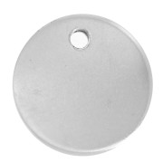 Breloque oeil porte-bonheur résine époxy 12 mm argenté vieilli/Turquoise