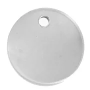 Breloque oeil porte-bonheur résine époxy 12 mm argenté vieilli/Turquoise