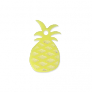 Breloque Tropical Ananas 20 mm - créations de bijoux fantaisies - Jaune x1