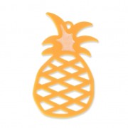 Pendentif Tropical Ananas 60 mm - création de bijoux fantaisie - Moutarde