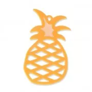 Pendentif Tropical Ananas 60 mm - création de bijoux fantaisie - Moutarde