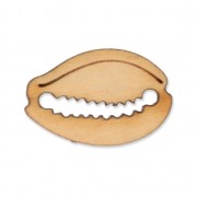 Pendentif Coquillage Cauri en bois 20x13mm - pour création de bijoux fantaisie DIY