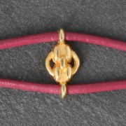 Intercalaire motif chaîne 2 anneaux 12 mm Doré à l'or fin