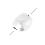 Perles irrégulières 7x6 mm Placage Argent fin vieilli x5