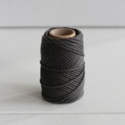 Fil en coton cir� wax pour macram� - Kesi Art - 1 mm Charbonneux x 20 m