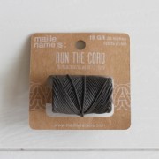 Fil en coton cir� wax pour macram� - Kesi Art - 1 mm Charbonneux x 20 m