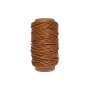 Fil en coton cir� wax pour macram� - Kesi Art - 1 mm Camel x 20 m