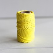 Fil en coton cir� wax pour macram� - Kesi Art - 1 mm Citronnier x 20 m