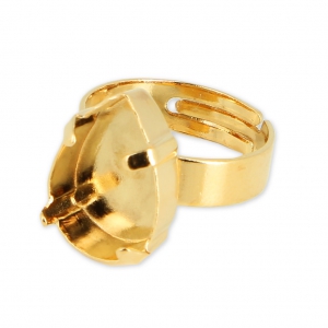 Bague pour cabochon PureCrystal 4320 18x13 mm - Doré x1