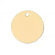 Sequin rond 11 mm - médaille à graver - Gold filled (Or laminé) x1