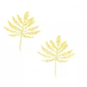 Motifs Thermocollants Miniatures Mme Mlle 36 mm Feuille Tropicale x20