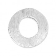 Pendentif design 19 mm pour polaris 8 et 10 mm argenté satiné