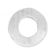 Pendentif design 19 mm pour polaris 8 et 10 mm argenté satiné