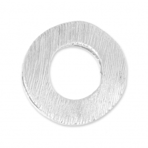 Pendentif design 19 mm pour polaris 8 et 10 mm argenté satiné