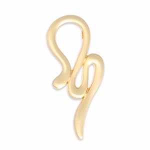 Pendentif design serpent 52 mm pour polaris ou ronde 10 mm doré satiné