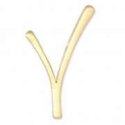 Pendentif design V 44x29 mm pour polaris ou ronde 10 mm doré satiné