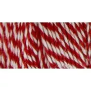 Bobine de 125 mètres de ficelle Bakers Twine 1 mm Blanc/Rouge