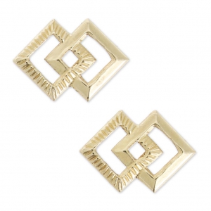 Intercalaires fins Carrés 11x8 mm en Gold filled (or laminé)  x2