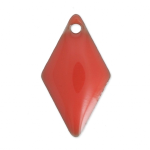 Sequins losanges 16x9 mm en métal et résine époxy - Rose Corail x8