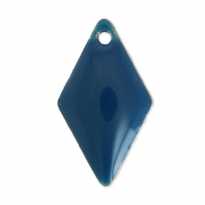 Sequins losanges 16x9 mm en métal et résine époxy - Petrol x8