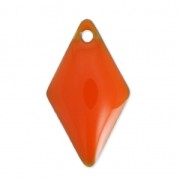 Sequins losanges 16x9 mm en métal et résine époxy - Orange x8|raw }}