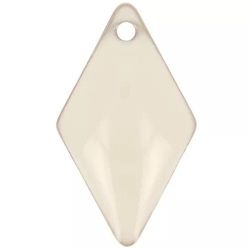 Sequins losanges 16x9 mm en métal et résine époxy - Crème x8