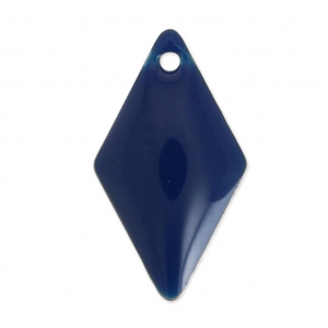Sequins losanges 16x9 mm en métal et résine époxy - Bleu Nuit x8