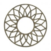 Intercalaire Estampe soleil à décorer en métal 38 mm bronze x1