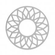 Intercalaire Estampe soleil à décorer en métal 23 mm Argenté x1|raw }}