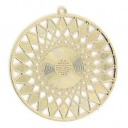 Intercalaire Estampe soleil à décorer en métal 37 mm doré x1|raw }}