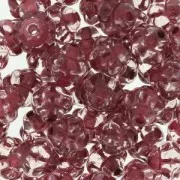 Perles en verre tchèque Fizgig - Fleurs Vintage 6 mm Crystal Fuchsia x30