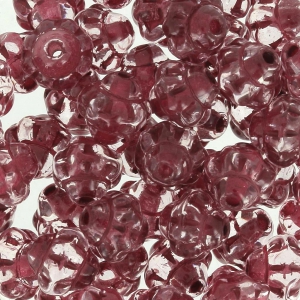 Perles en verre tchèque Fizgig - Fleurs Vintage 6 mm Crystal Fuchsia x30