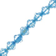 Perles en verre tchèque Fizgig - Fleurs Vintage 6 mm Crystal Aqua x30