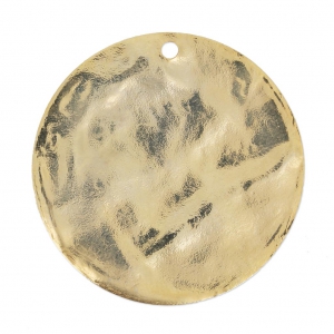 Sequin froissé 40 mm doré à l'or fin x1