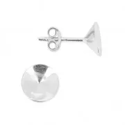 Clous d'oreille porte-cabochon PureCrystal 1088 6 mm Argent 925 x2