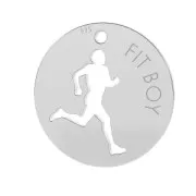 Breloque ronde ajourée 