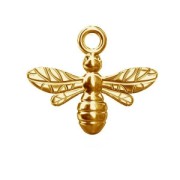 Pendentif Abeille 13 mm en Argent 925 doré à l'or fin x1|raw }}
