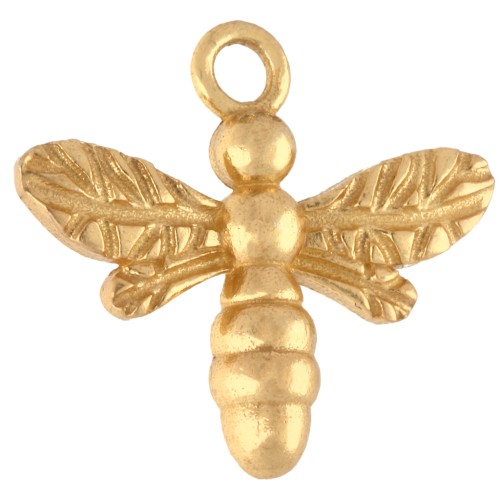 Pendentif Abeille 13.5 mm - Argent 925 doré à l'or fin x1