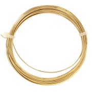 Fil Laiton pour bijoux fil rond 0,8 mm brut traité anti-ternissement x6m